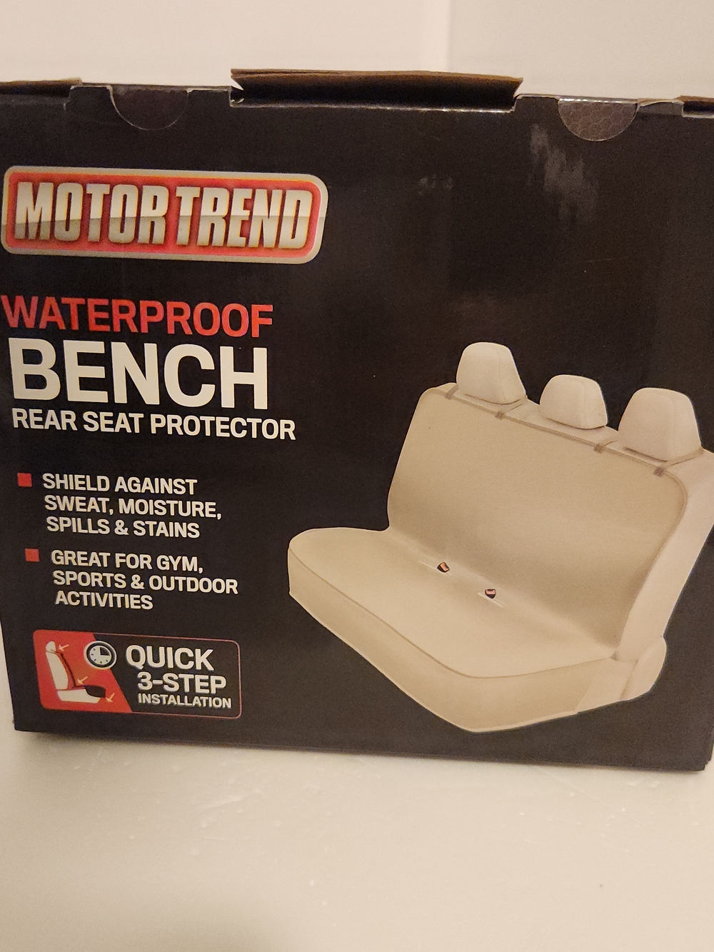 Waterproof Beige Bench Rear Seat Protector - Picture 5 of 7